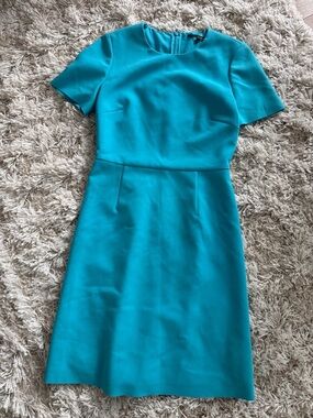 Kobi Halperin Turquoise Short-Sleeve Sheath Dress